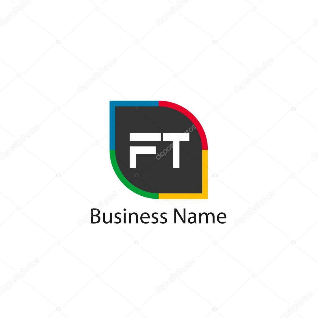 Initial Letter FT Logo Template Design