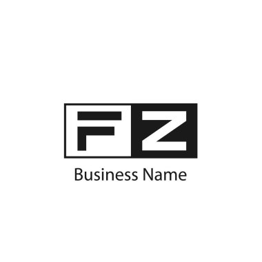 İlk harf Fz Logo tasarım şablonu