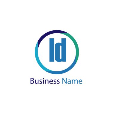 İlk harf Ld Logo tasarım şablonu