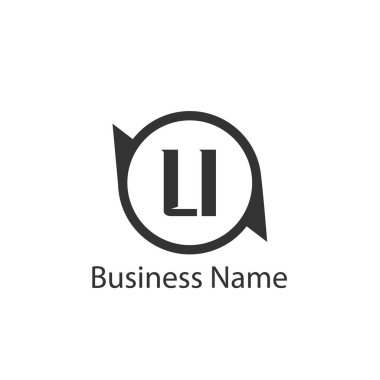 İlk harf Li Logo tasarım şablonu