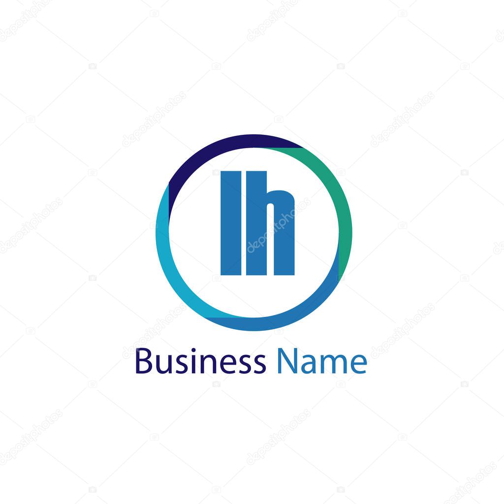 Initial Letter LH Logo Template Design