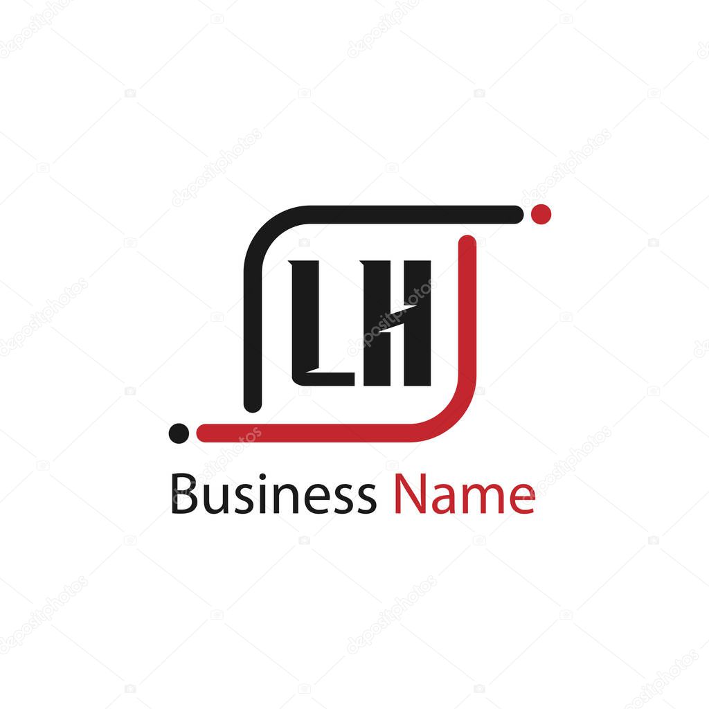 Initial Letter LH Logo Template Design