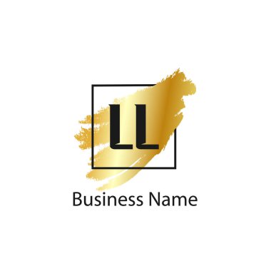 Başlangıç Harfi LL Logo Şablonu Tasarımı