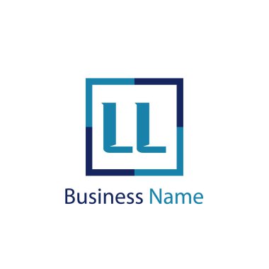 Başlangıç Harfi LL Logo Şablonu Tasarımı