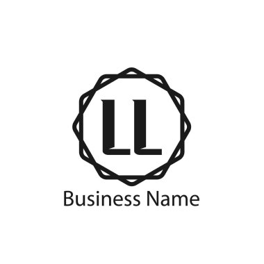 Başlangıç Harfi LL Logo Şablonu Tasarımı