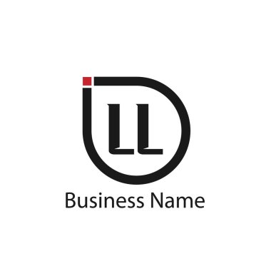 Başlangıç Harfi LL Logo Şablonu Tasarımı