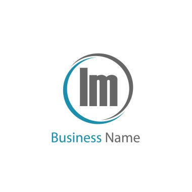 İlk harf Lm Logo tasarım şablonu