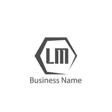 İlk harf Lm Logo tasarım şablonu