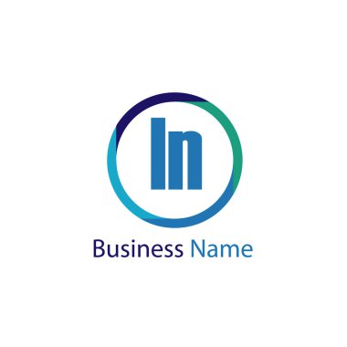 İlk mektup Ln Logo tasarım şablonu