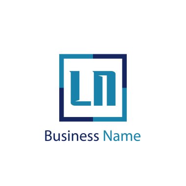İlk mektup Ln Logo tasarım şablonu