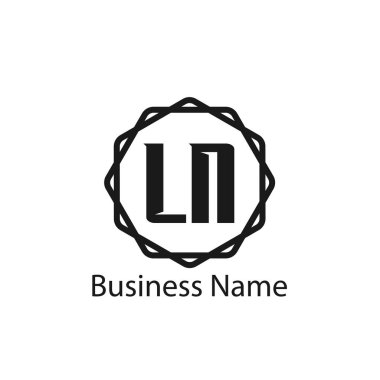 İlk mektup Ln Logo tasarım şablonu