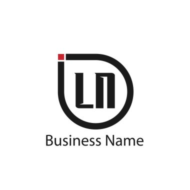 İlk mektup Ln Logo tasarım şablonu