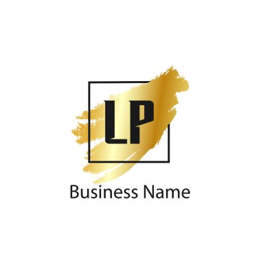 Initial Letter LP Logo Template Design clipart