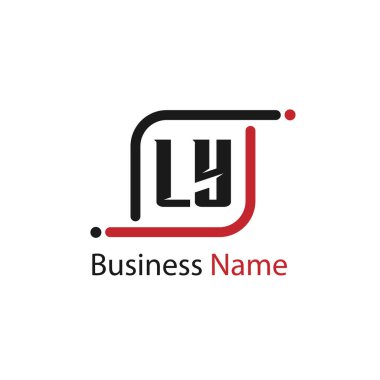 İlk harf Ly Logo tasarım şablonu
