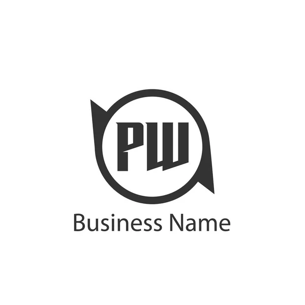 Letra Inicial Diseño Plantilla Logo — Vector de stock