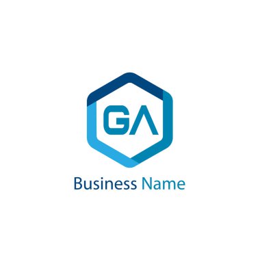 İlk Harf GA Logo Şablonu Tasarımı