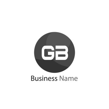İlk harf Gb Logo tasarım şablonu