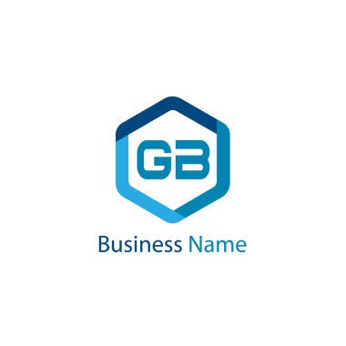 İlk harf Gb Logo tasarım şablonu