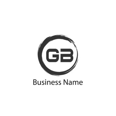 İlk harf Gb Logo tasarım şablonu
