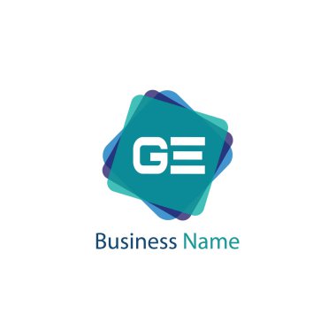 İlk harf Ge Logo tasarım şablonu