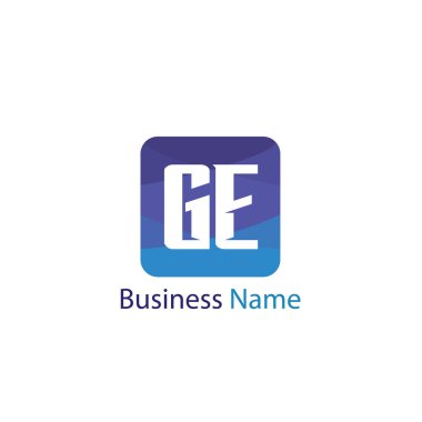 İlk harf Ge Logo tasarım şablonu