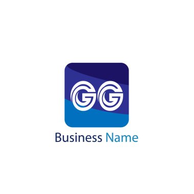 İlk harf Gg Logo tasarım şablonu