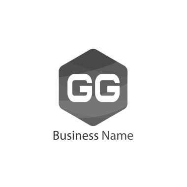 İlk harf Gg Logo tasarım şablonu