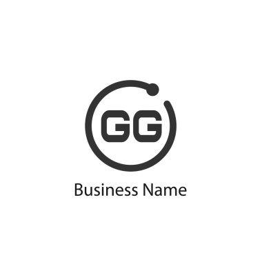 İlk harf Gg Logo tasarım şablonu