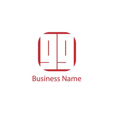 İlk harf Gg Logo tasarım şablonu