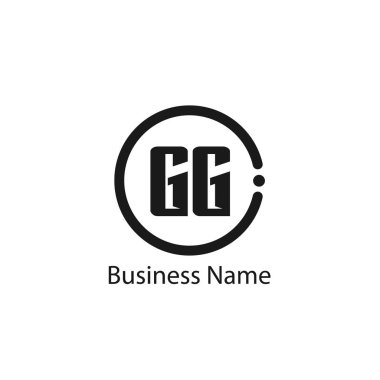 İlk harf Gg Logo tasarım şablonu