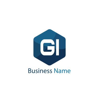 İlk harf Gi Logo tasarım şablonu