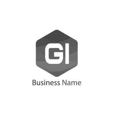 İlk harf Gi Logo tasarım şablonu