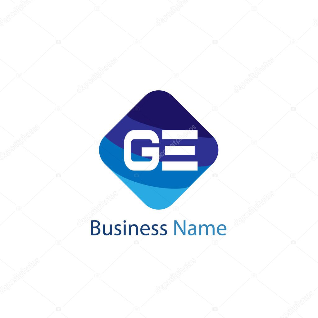 Initial Letter GE Logo Template Design