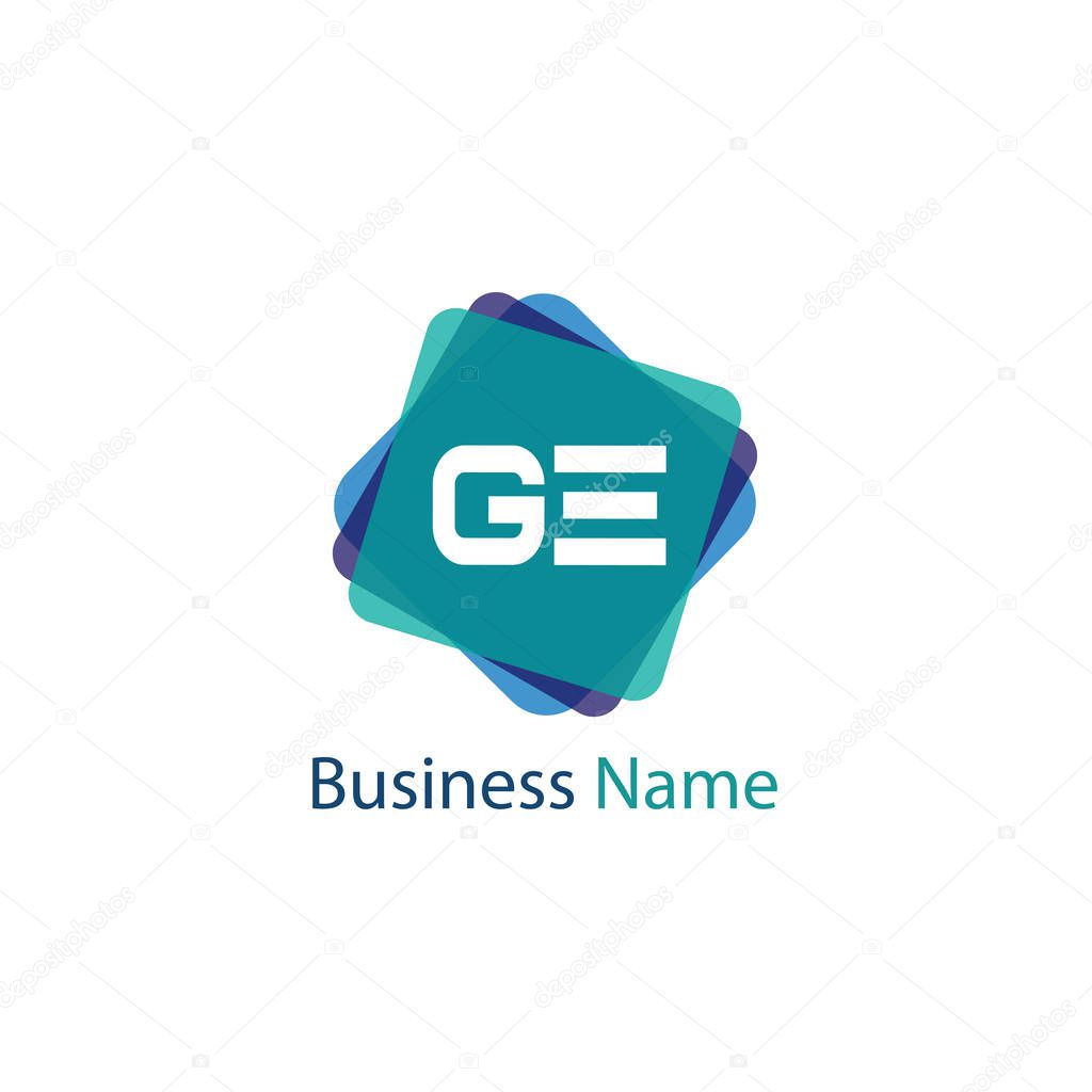Initial Letter GE Logo Template Design