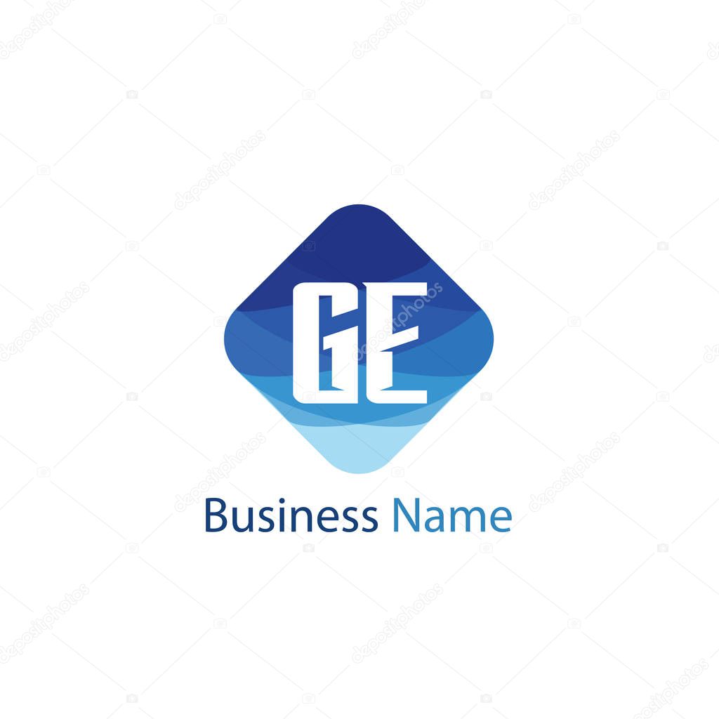 Initial Letter GE Logo Template Design
