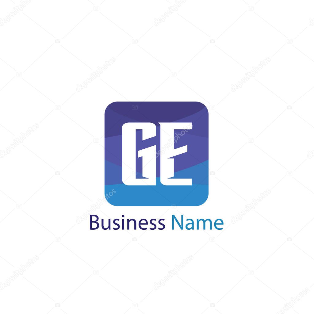 Initial Letter GE Logo Template Design