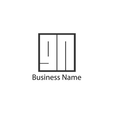 İlk harf Gn Logo tasarım şablonu