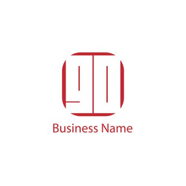 İlk mektup git Logo tasarım şablonu