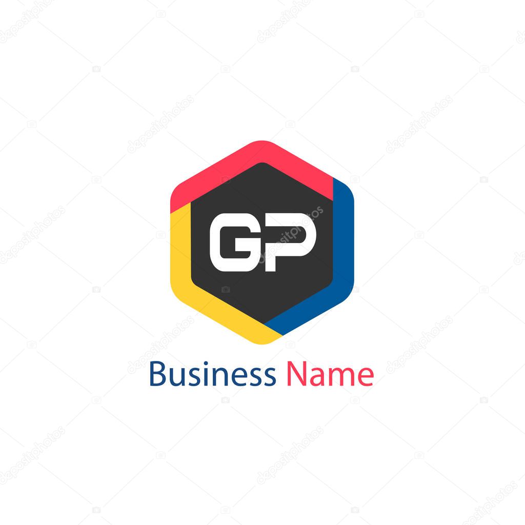 Initial Letter GP Logo Template Design