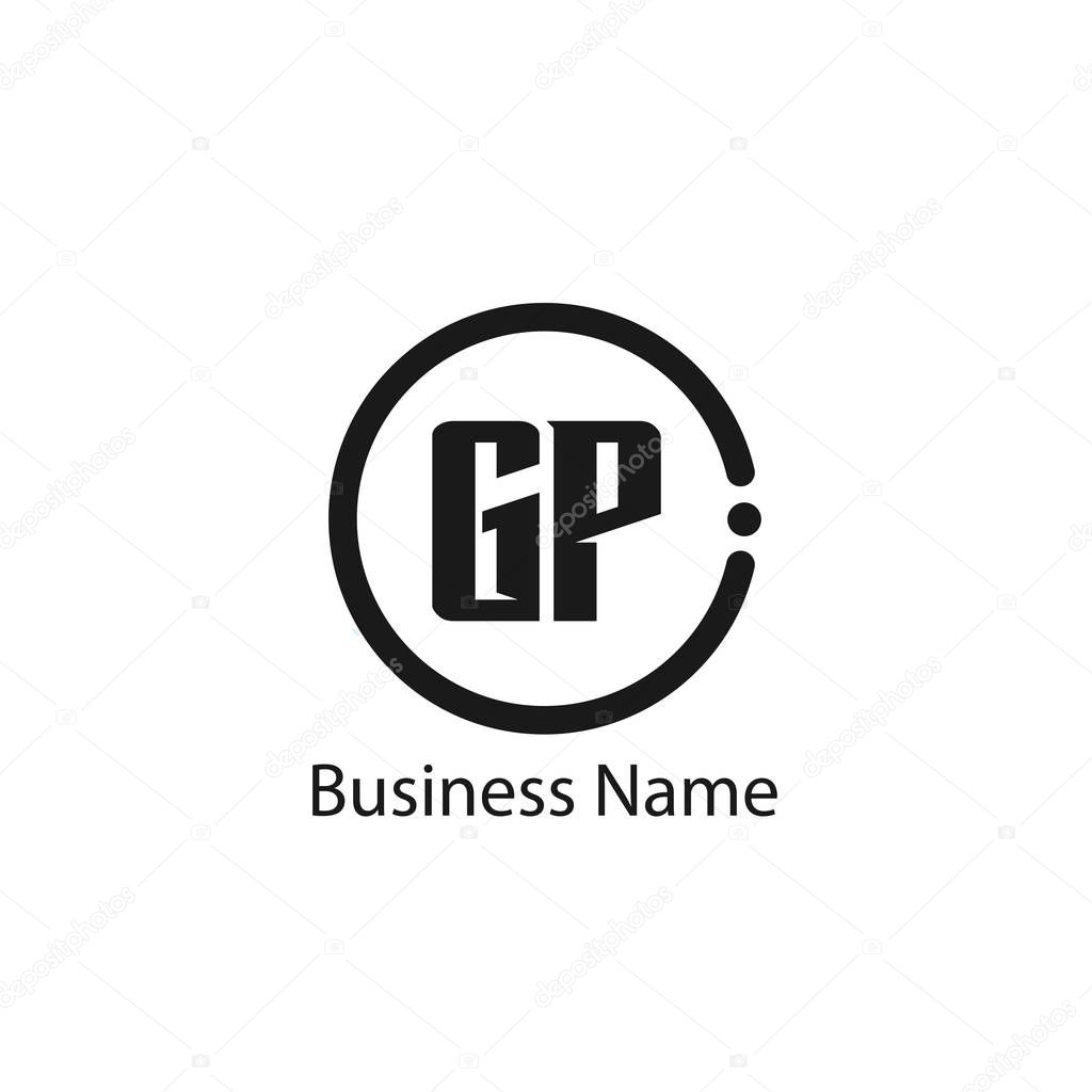 Initial Letter GP Logo Template Design