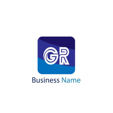 İlk harf Gr Logo tasarım şablonu