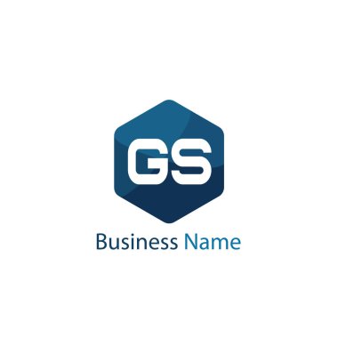 İlk harf Gs Logo tasarım şablonu