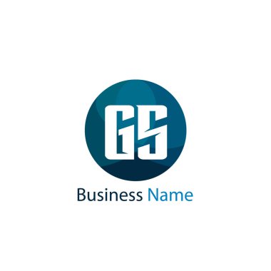 İlk harf Gs Logo tasarım şablonu