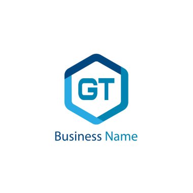 İlk harf Gt Logo tasarım şablonu