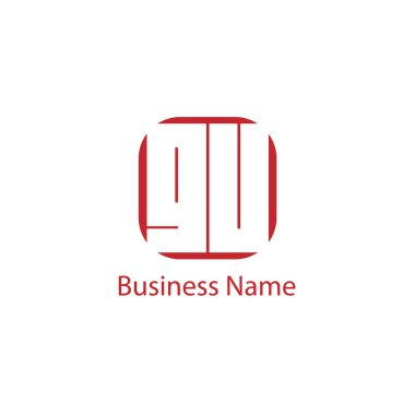 İlk Harf GU Logo Şablonu Tasarımı