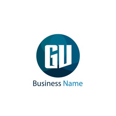 İlk harf Gv Logo tasarım şablonu