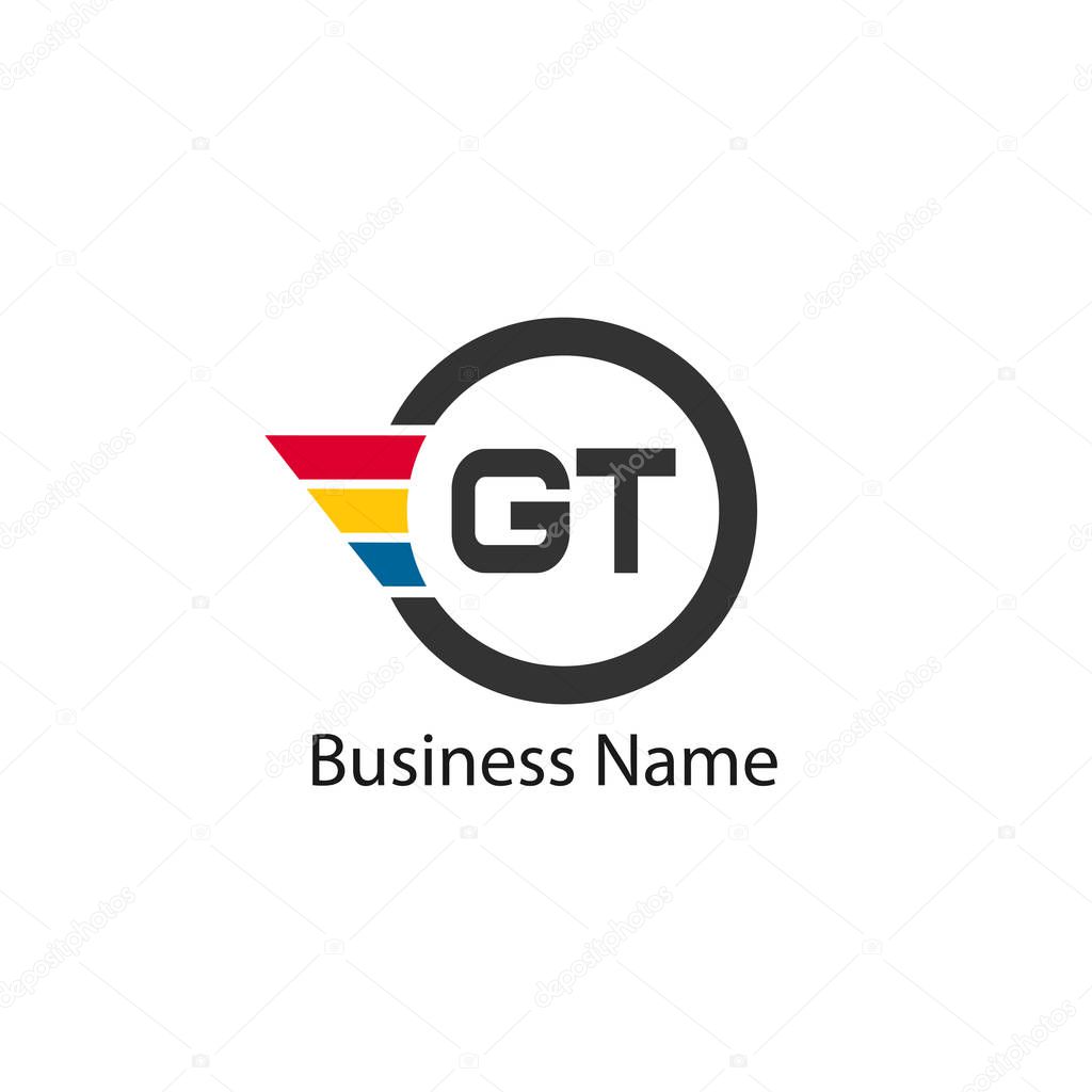 Initial Letter GT Logo Template Design