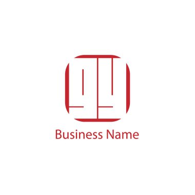 İlk harf Gy Logo tasarım şablonu