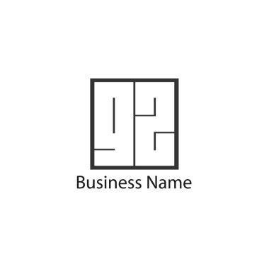 İlk harf Gz Logo tasarım şablonu