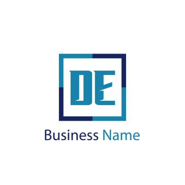 İlk harf De Logo tasarım şablonu